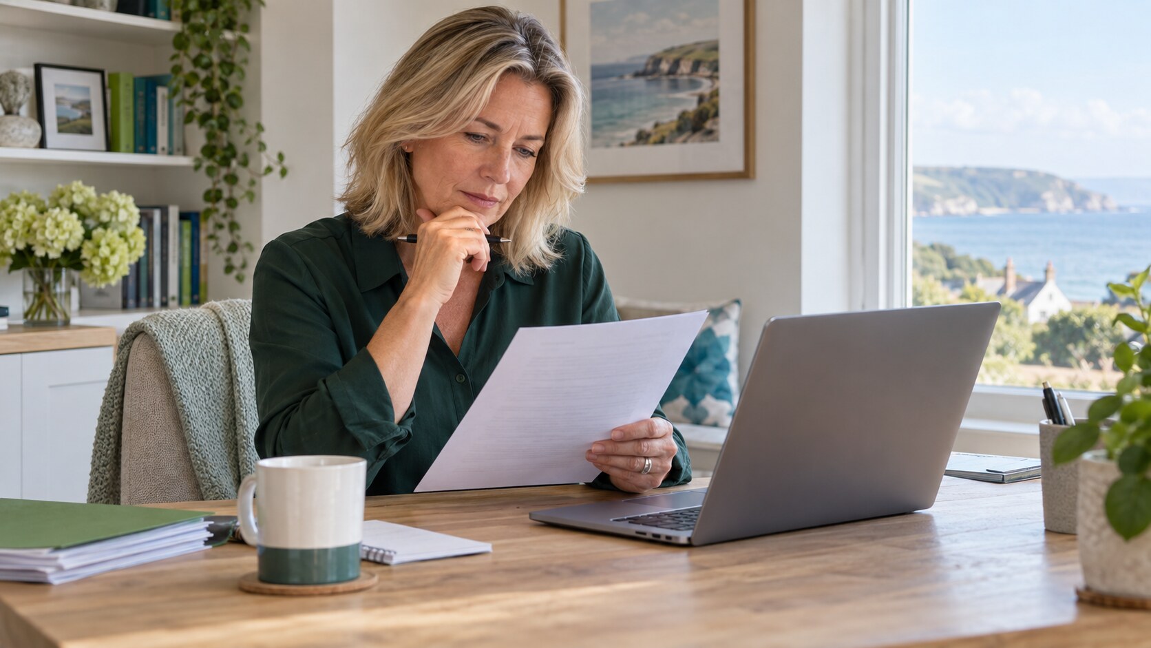 A small-business owner reviewing an AI-use policy before choosing AI tools for small business