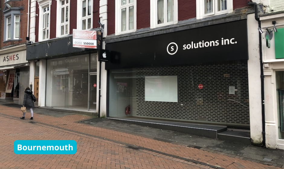 A high street in Bournemouth.