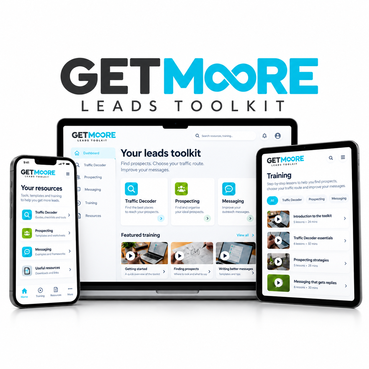 Get More Leads Toolkit, six digital resources for finding and approaching potential customers