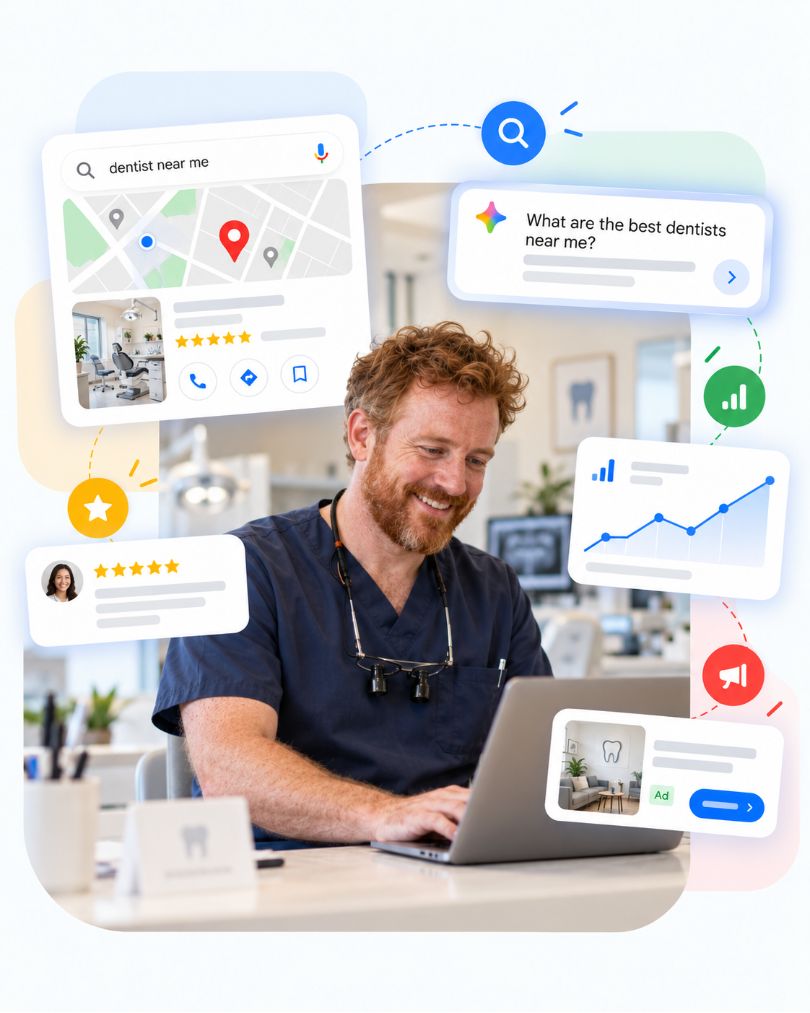 google business services dashboard dentist practice