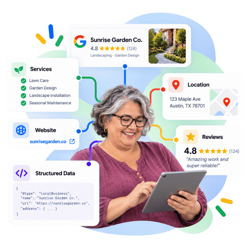 Google local business entity mapping
