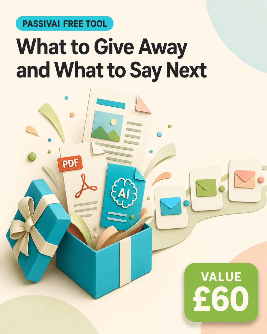 What to Give Away and What to Say Next planner from PassivAi