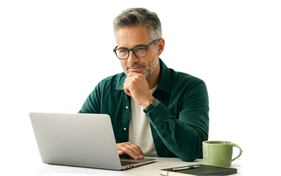 Small business owner reading a written proposal from PassivAi®