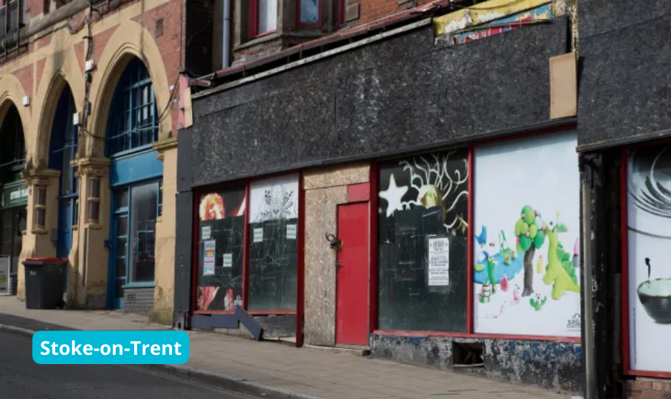 A view of the high street in Stoke-on-Trent.
