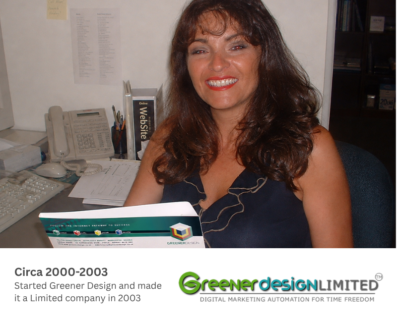 Kerry Greener building Greener Design, circa 2000