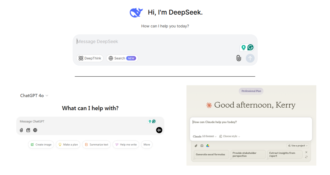 Discover the AI trio revolutionising the tech world: DeepSeek, Claude and ChatGPT. Learn their strengths, quirks, and real-life applications in this engaging, easy-to-understand guide.