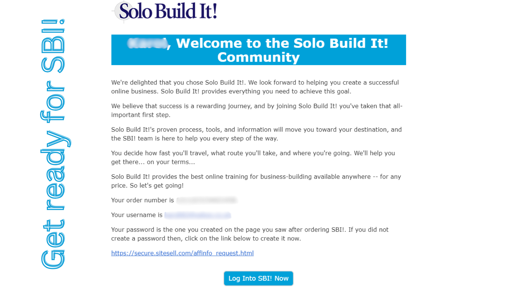 Get Ready for SBI email