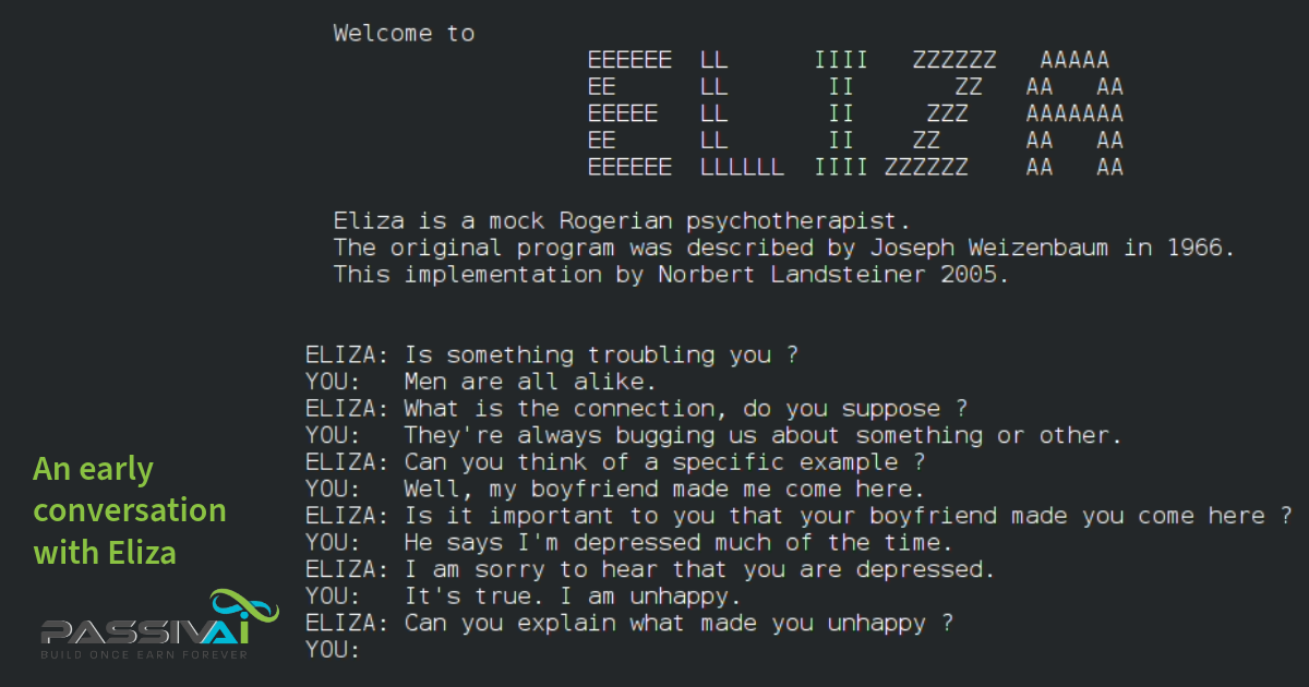 PassivAi recognises ELIZA, the chatbot from 1966 