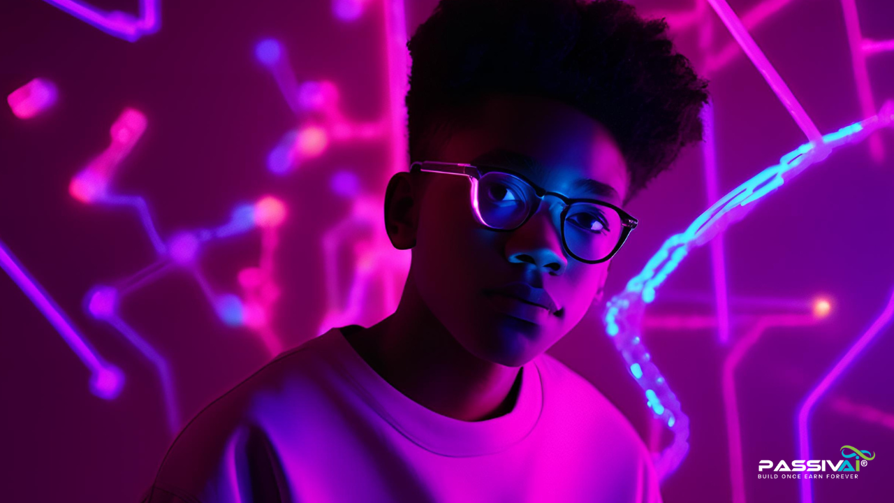 Teenage entrepreneur using AI tools - Some people predict the future. Others create it. AI isn’t replacing creativity - it’s amplifying it.